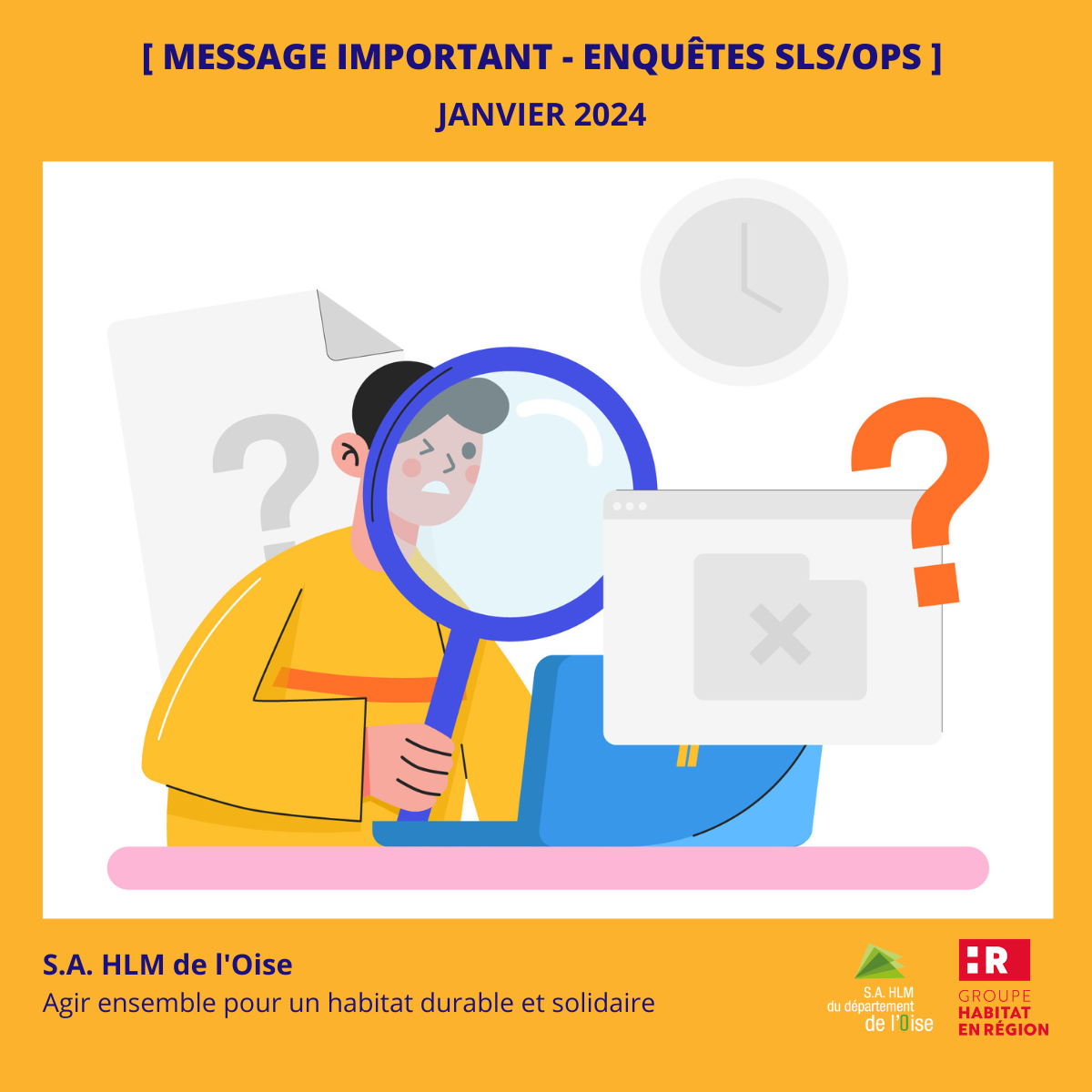 [📄 INFO Enquêtes SLS/OPS 📌] S.A HLM du département de l